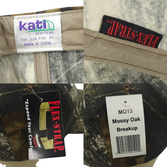Mossy Oak Break Up Camo Flex Strap Cap Hat Sun Chemical Trucker Baseball Hunting - Picture 8 of 14